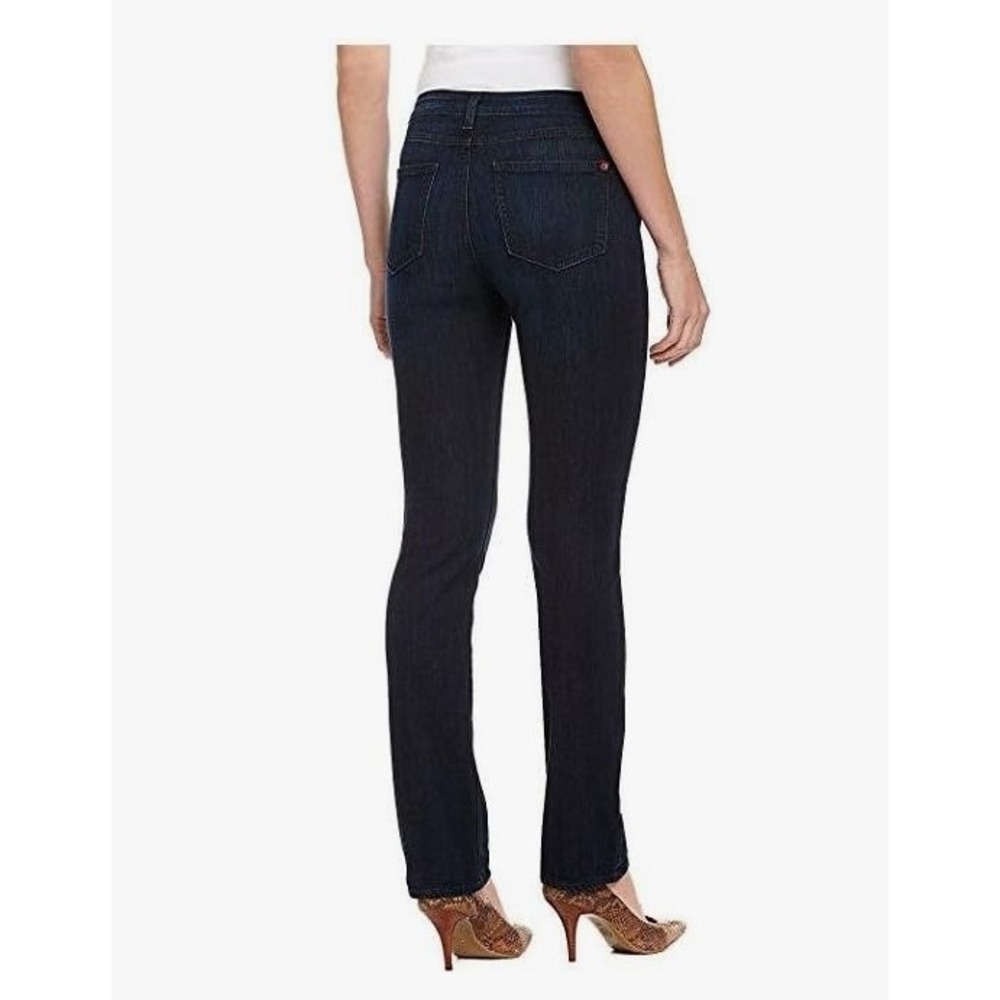 Spanx The Signature Straight Leg Jeans Dark Indigo Side Zip High Rise Denim NEW